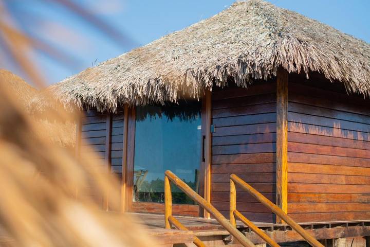 Camping para 4 personas, con piscina además de vistas y terraza, Se admiten mascotas en Brasil