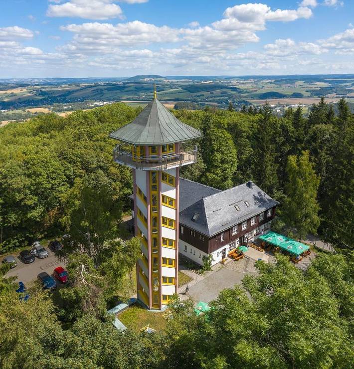 Hotel für 2 Personen, mit Terrasse in Scheibenberg