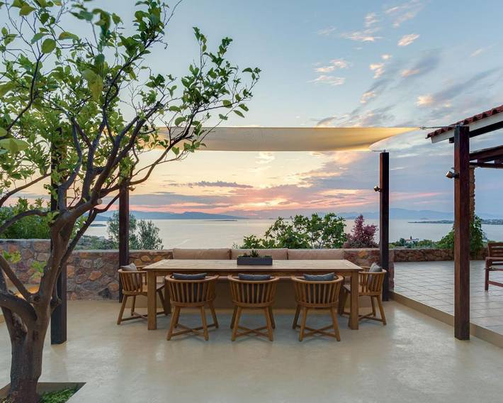 Location de vacances pour 16 personnes, avec piscine ainsi que jardin et vue, animaux acceptés dans Perdika - 4