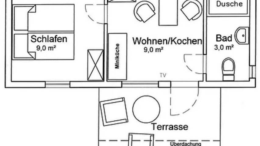 Bungalow für 2 Personen, mit Garten in Loddin - 3