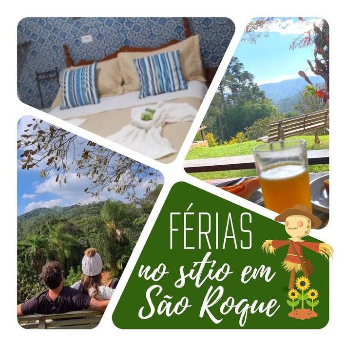 Location de vacances pour 2 personnes, avec bassin pour enfant ainsi que piscine et jardin à São Roque