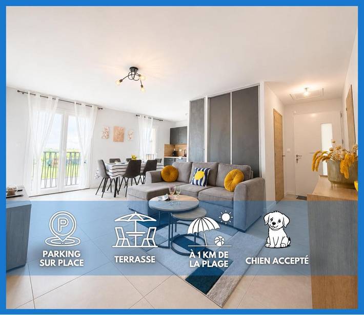 Appartement de vacances pour 6 personnes, avec Balcon ainsi que Terrasse et Vue