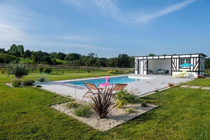 Maison de vacances pour 10 personnes, avec piscine et jardin