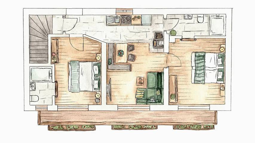 Hütte für 4 Personen, mit Balkon und Terrasse sowie Garten in Berchtesgaden