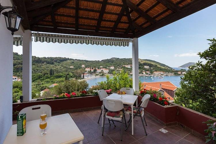 Ganze Wohnung, Apartments Miskovic - One Bedroom Apartment with Balcony and Sea view (Middle) in Koločep, Grad Dubrovnik