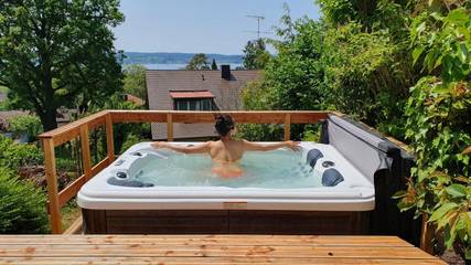 Ferienhaus für 4 Personen, mit Terrasse und Seeblick, mit Haustier in Obersee (Bodensee)