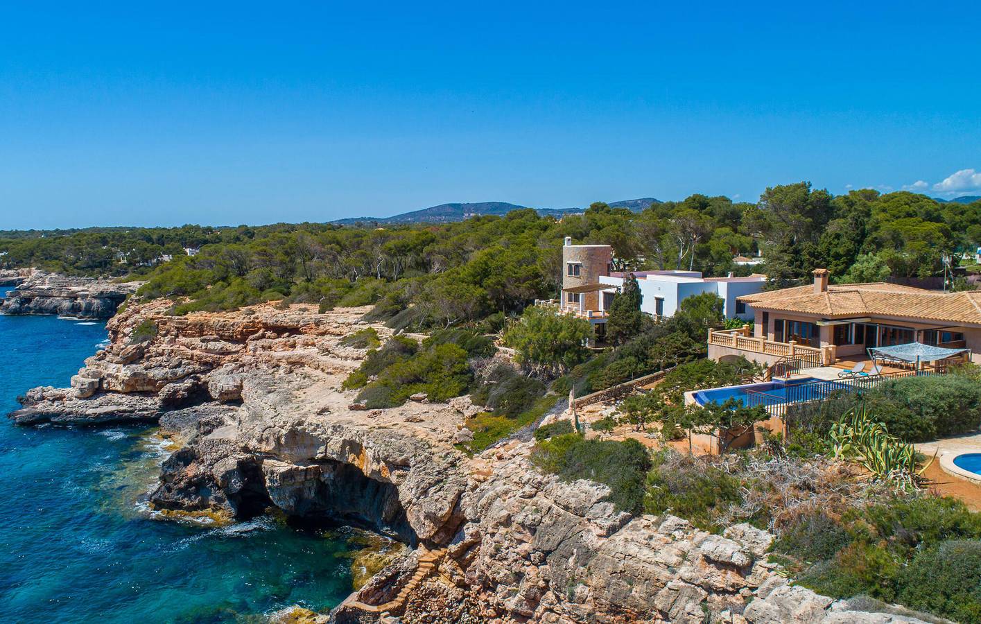 Oase mit Meerblick: Geräumiges Apartment mit Pool und Terrasse in Cala Barca, Santanyí