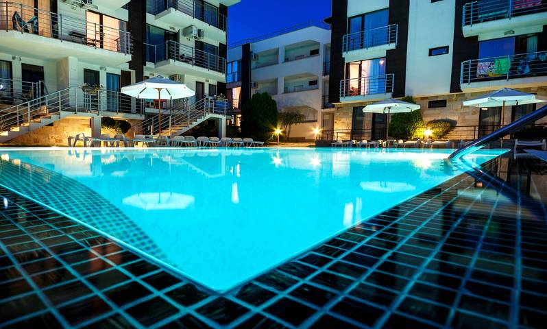 Ganze Wohnung, 1-Zimmer-Apartment am Meer mit Balkon, max 4 Gäste in Sonnenstrand, Oblast Burgas