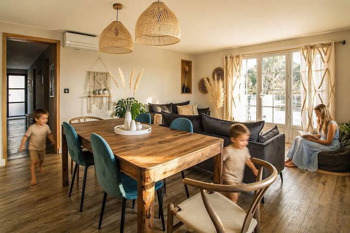 Gîte pour 7 personnes, avec Terrasse et Jardin