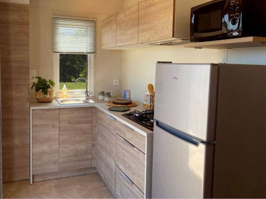 Camping Ker Yaoulet - Stacaravan 4 personen - Stacaravan Cocoon 4 personen 1 kamer 20m² - stacaravan in Ambon, Côte des Mégalithes