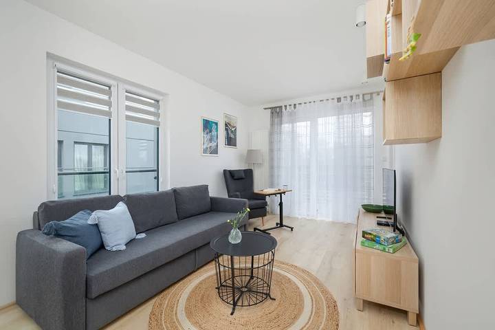Ferienwohnung für 4 Personen, mit Garten in Dźwirzyno
