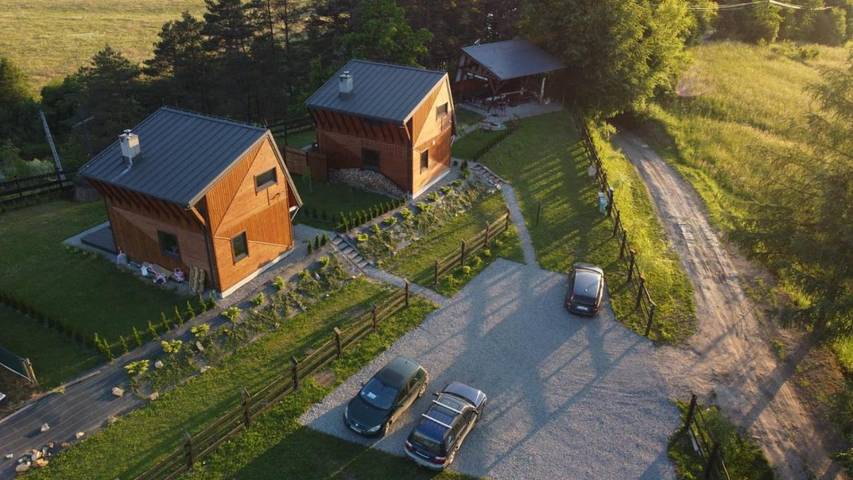 Domek letniskowy dla 6 osób, z Balkon i Taras oraz Ogród i Widok w Myczkowce