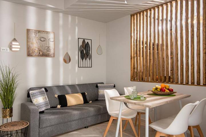 Ferienwohnung für 3 Personen, mit Balkon und Terrasse sowie Ausblick