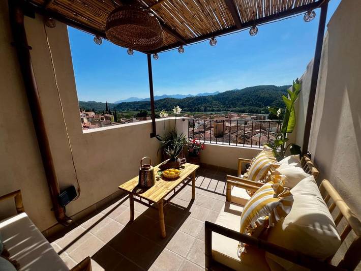 Casa rural para 5 personas, con Balcón además de Terraza y Vistas en Corbera d'Ebre