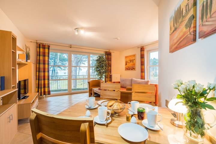 Ganze Wohnung, Appartement mit Balkon und tollem Meerblick, direkt am Strand in Strandkörbe, Breege