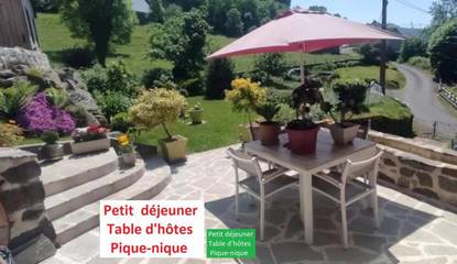 Chambre d’hôte pour 2 personnes, avec jardin, animaux acceptés dans le Cantal