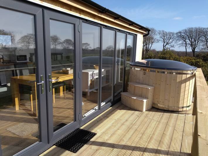 Cottage for 3 people, with Ocean view and Hot tub as well as Terrace in Ayrshire
