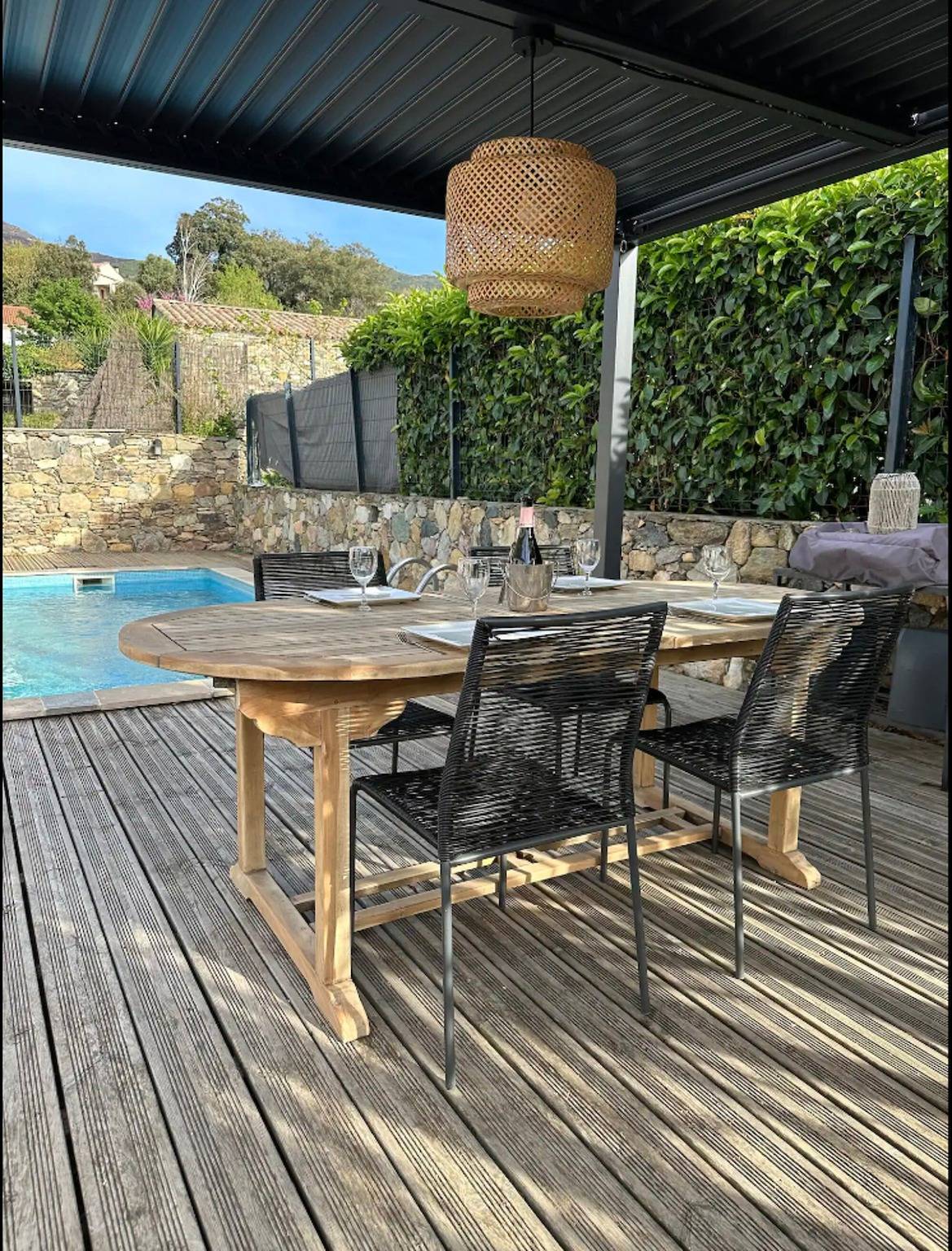Casa de vacaciones 'Villa De Charme T3 Saint Florent' con vistas a la montaña y aire acondicionado in Barbaggio, Region de Calvi