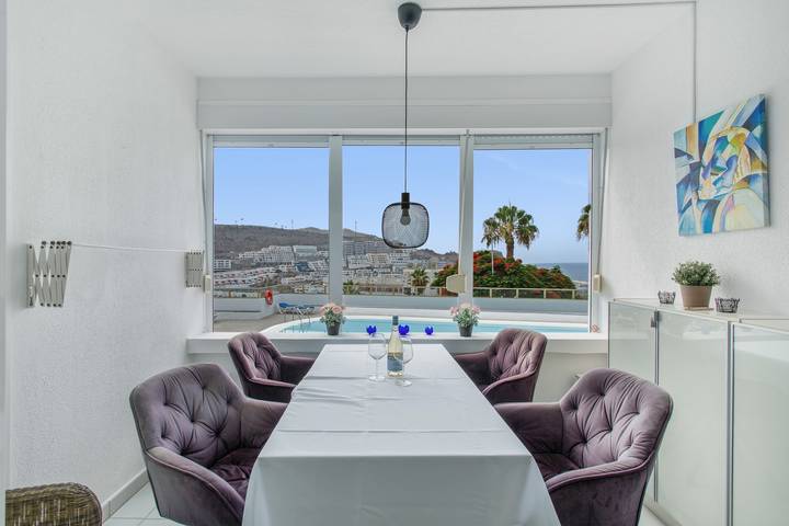 Estudio entero, Estudio Vacacional 'Vistas Al Atlántico' con Vista al Mar, Wi-Fi y Aire Acondicionado in Puerto Rico (Gran Canaria), Mogán