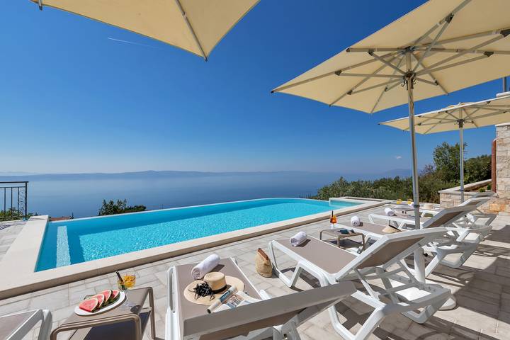 Ferienwohnung für 2 Personen, mit Meerblick und Garten sowie Pool und Terrasse, mit Haustier an der Makarska Riviera - 3