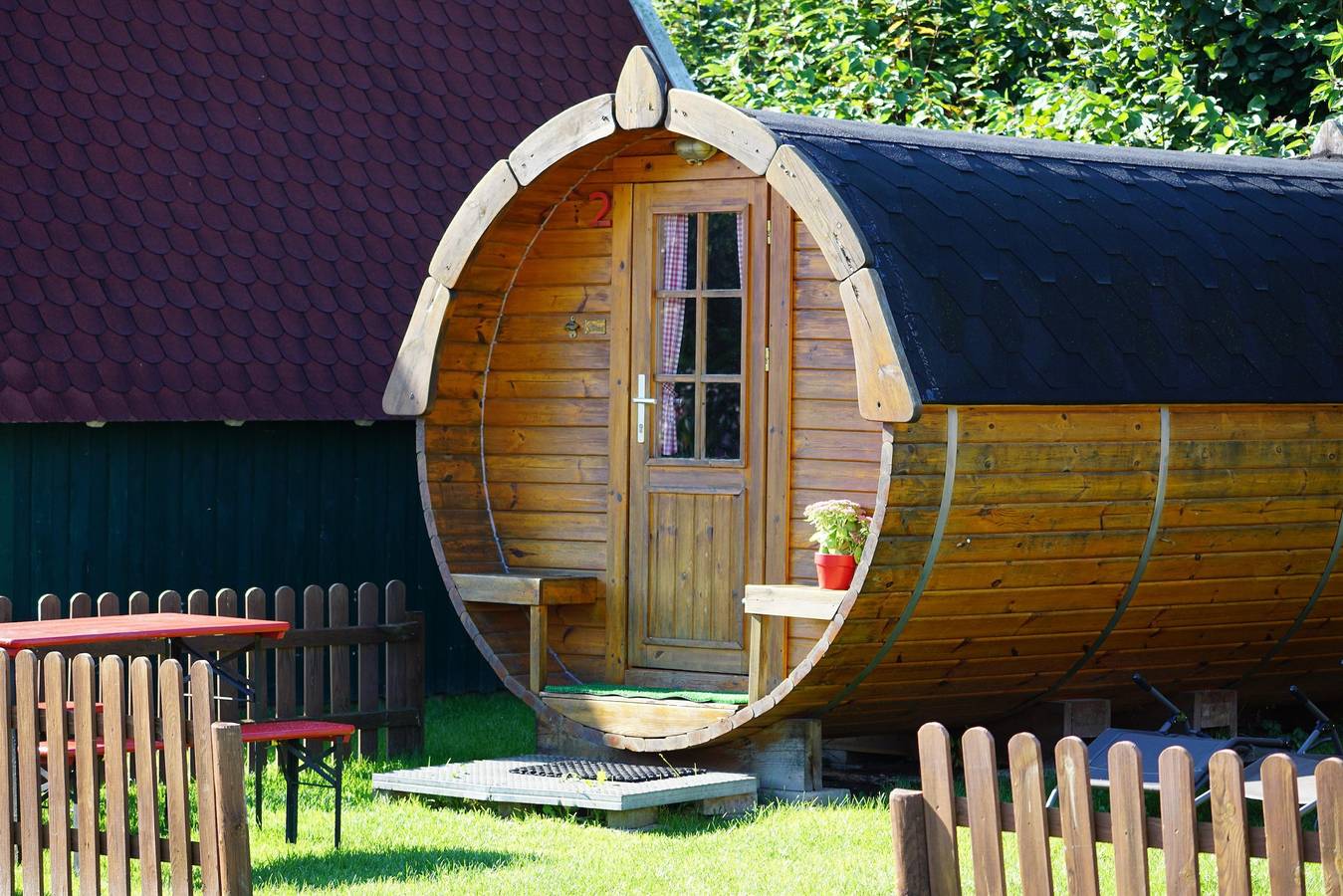 Camping Schlaffass in Rottenbuch, Romantische Straße