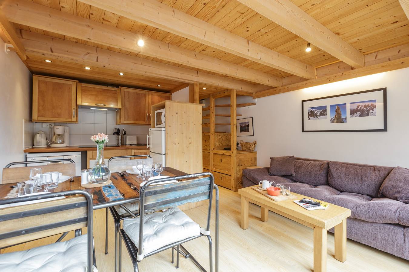Appartement entier, Grand Roc C403 280m from Slopes, View, Parking & Wifi in Argentière, Chamonix-Mont-Blanc