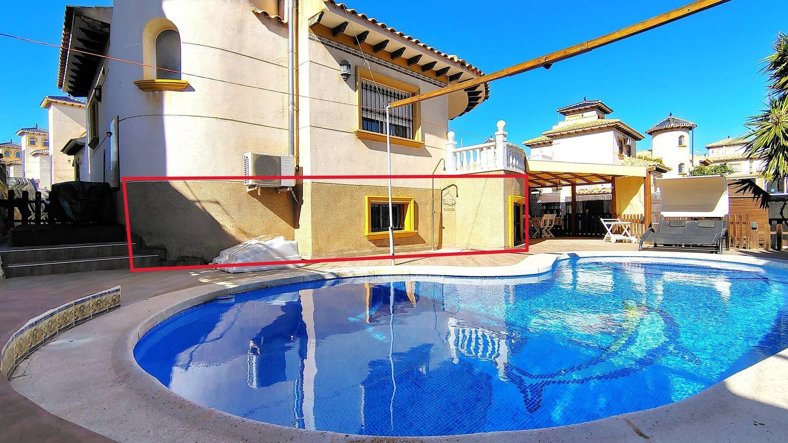 Gästehaus 'Planta Baja Con Piscina Privada' mit privatem Pool, Wlan und Klimaanlage in Colinas de la Zenia, Orihuela