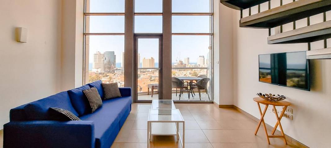 Location de vacances pour 4 personnes, avec terrasse et vue, animaux acceptés à Tel Aviv