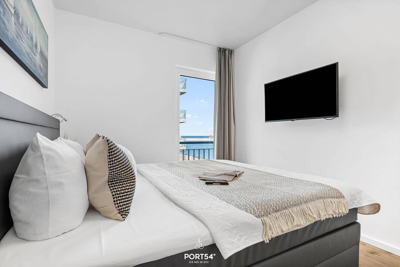 Entire apartment, Portus - Sea view, balcony, barbecue, walk-in shower, fireplace in Olpenitz, Kappeln