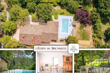 Location de vacances pour 6 personnes, avec piscine ainsi que jardin et terrasse à Bruniquel