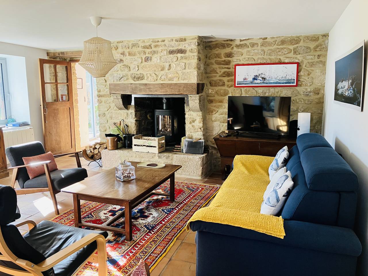 Belle longère 3* en campagne à 800 m de la mer in Larmor-Baden, Côte des Mégalithes