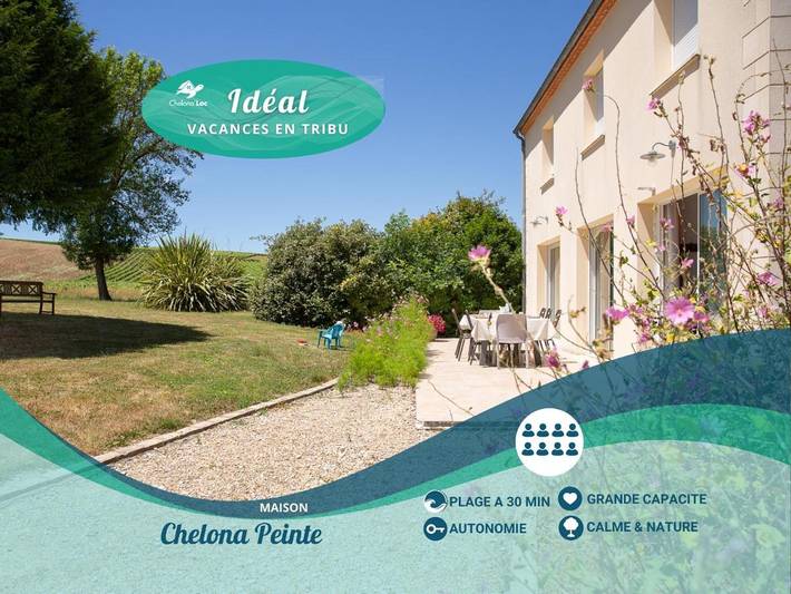 Location de vacances pour 8 personnes, avec Terrasse et Vue à Saint-Ciers-du-Taillon