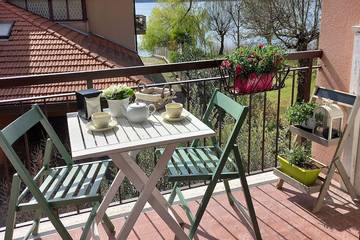 Gîte pour 4 personnes, avec jardin et balcon à Gavirate