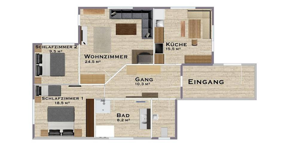 Hütte für 5 Personen, mit Terrasse und Garten sowie Ausblick in Kappl - 3