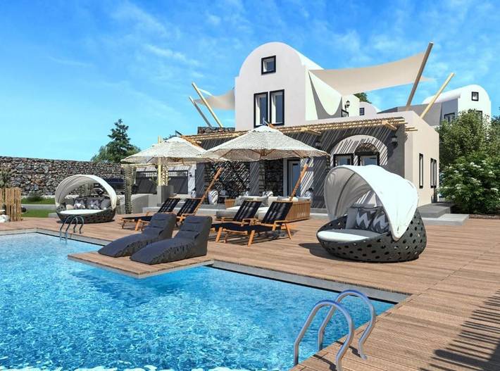 Location de vacances pour 10 personnes, avec Vue sur l’océan ainsi que Terrasse et Jardin à Karterados