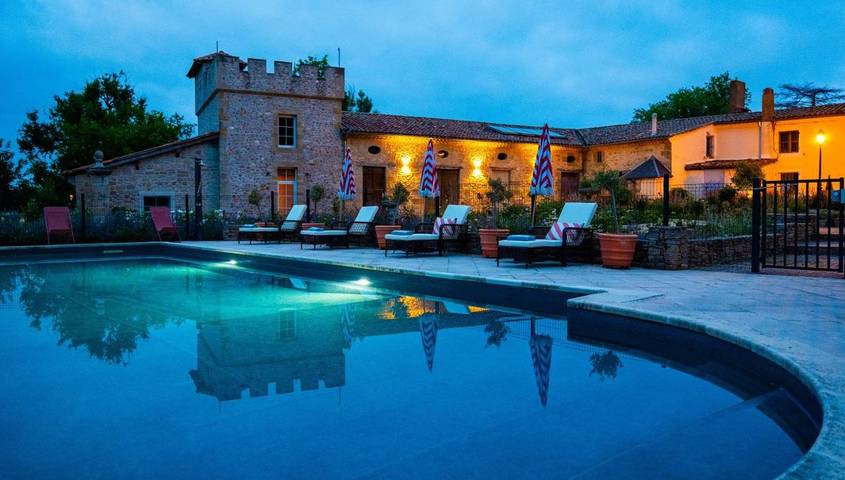 Maison de vacances pour 4 personnes, avec Terrasse et Jardin ainsi que Piscine et Vue
