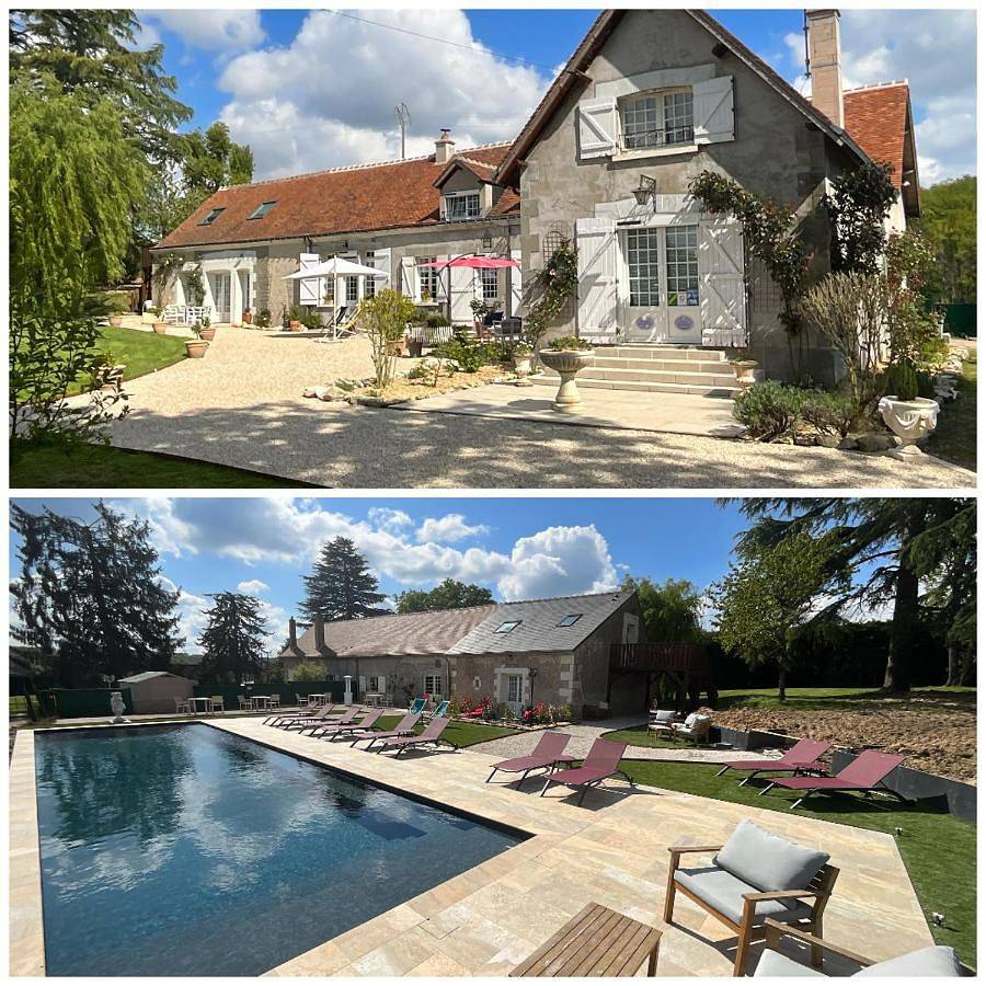 Sans Souci Bed and Breakfast with Luxe Heated Pool in Luzillé, Région de Tours