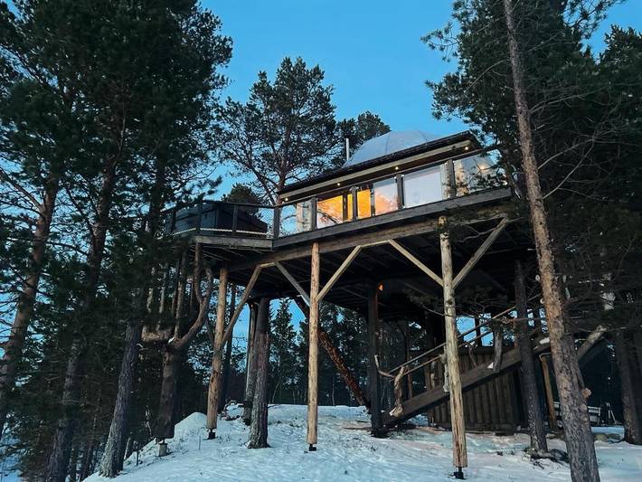 Lodge für 5 Personen, mit Balkon und Whirlpool - 1