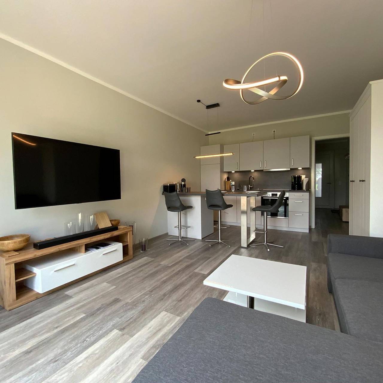 Ganze Wohnung, Modernes Apartment in Petersdorf mit Gartenblick und hochwertiger Ausstattung in Westfehmarn, Petersdorf auf Fehmarn