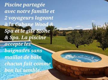 Maison de vacances pour 2 personnes, avec sauna et jardin ainsi que jacuzzi et piscine dans Rhône