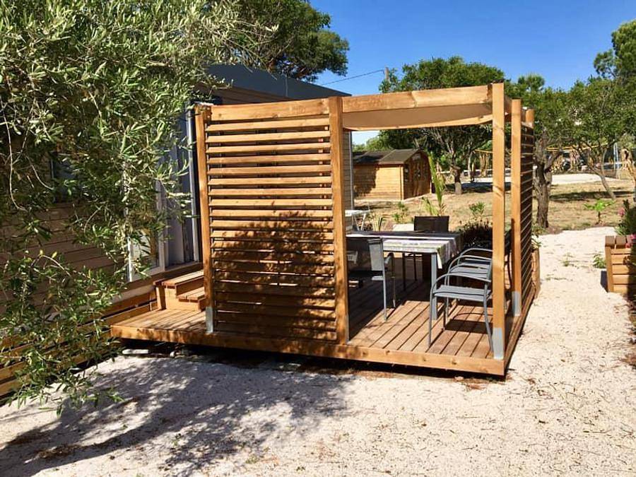 Flower Camping Le Mas de Mourgues - Mobile home 6 persons - Oleander Prenium in Vauvert, Nimes region