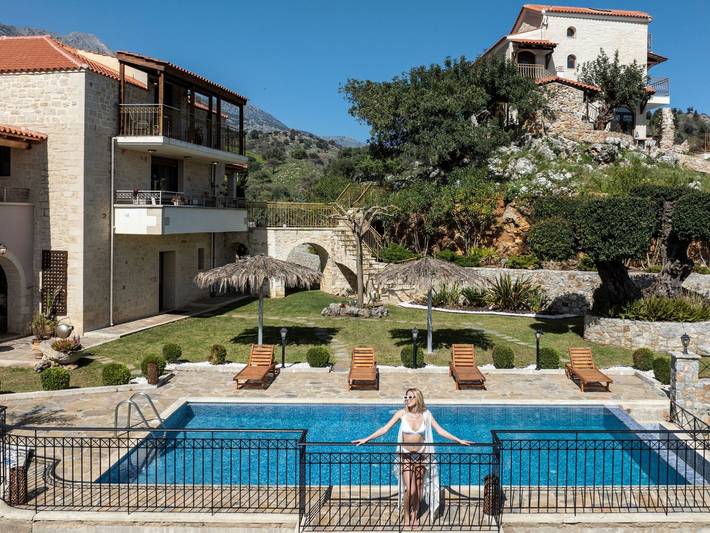 Geroulios Kastro Villa I, Heated Pool, Seaview in Chania und Umgebung