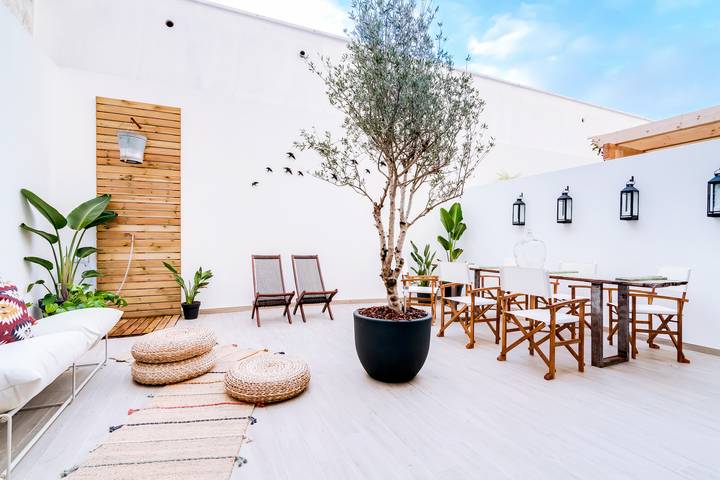 Apartamento para 6 personas, con Balcón además de Terraza y Jardín en Olhão