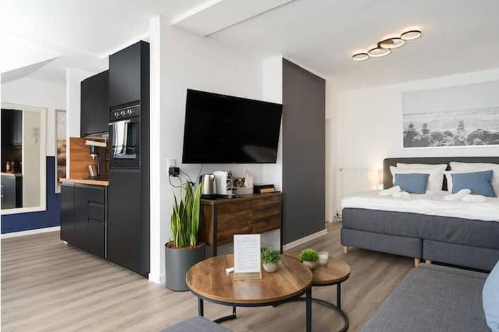 Appartement entier, Federnest: Luxus-studio Homeoffice 11 min Hbf in Homberg/Ruhrort/Baerl, Duisbourg