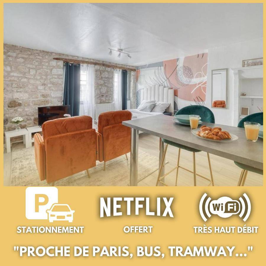 Appartement entier, La Perle de Pontoise - studio proche Paris Jo Paris 2024 in Pontoise, Val-d'Oise