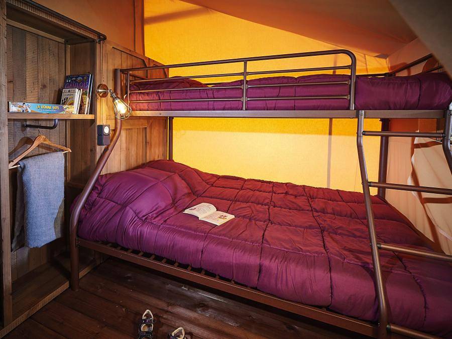 Flower Camping La Rivière - Safarizelt 5 personen - Lodge auf Stelzen Komfort+ 46m² in Saint-Maime, Regionaler Naturpark Luberon