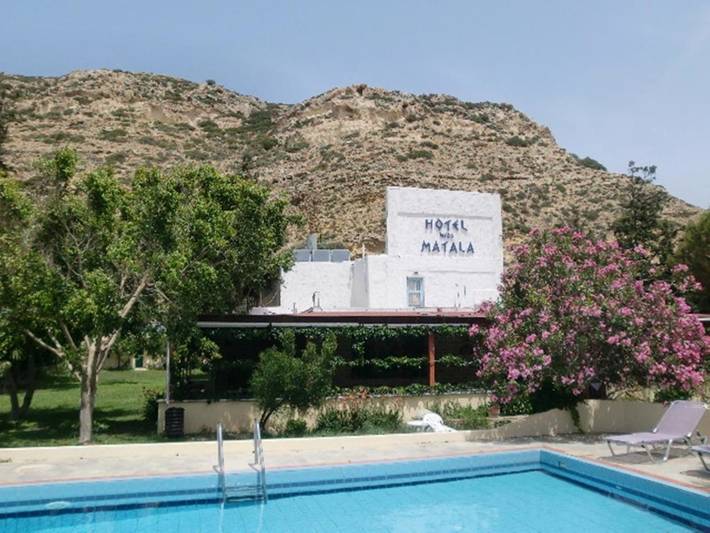 Hôtel pour 2 personnes, avec Balcon et Terrasse ainsi que Jardin et Piscine dans Matala