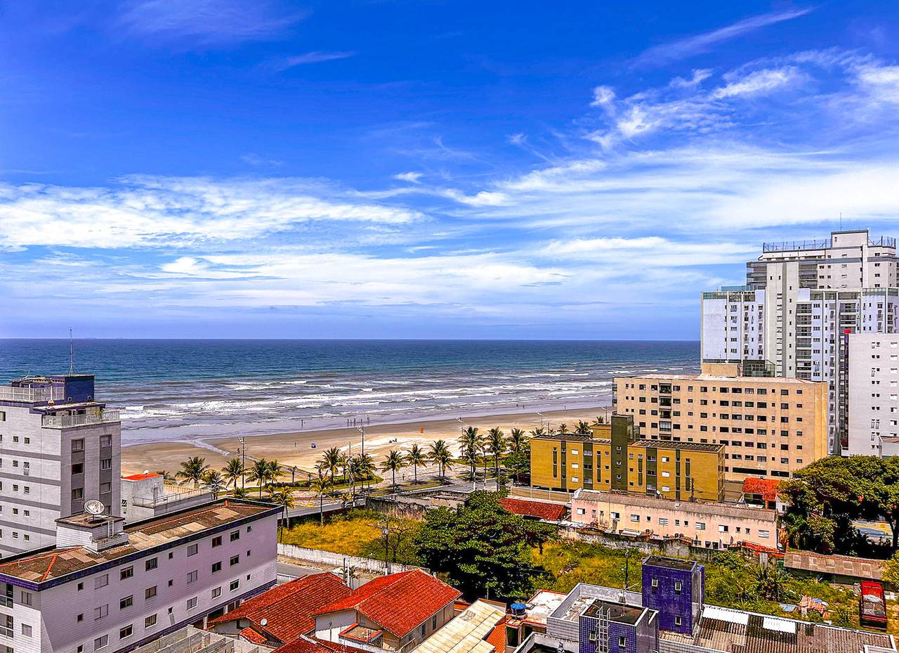 Ganze Wohnung, Ferienwohnung für 6 Personen mit Terrasse in Vila Caiçara, Praia Grande