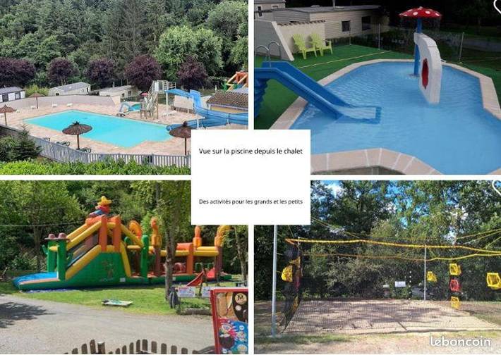 Camping pour 6 personnes, avec Terrasse et Jardin ainsi que Bassin pour enfant et Piscine
