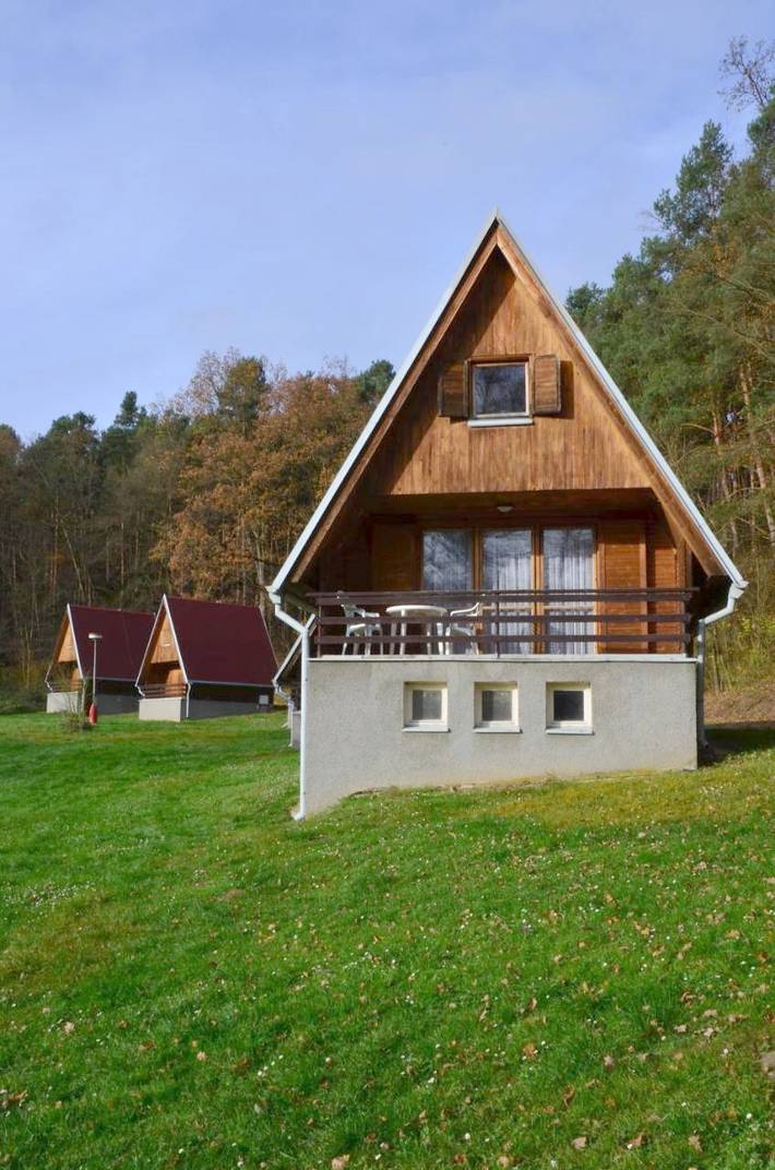 Ferienanlage für 6 Personen, mit Terrasse und Garten sowie Ausblick in Tschechien